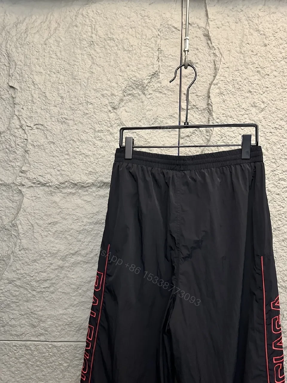 View 7 of Bold Red BALENCIAGA Logo Nylon Track Pants
