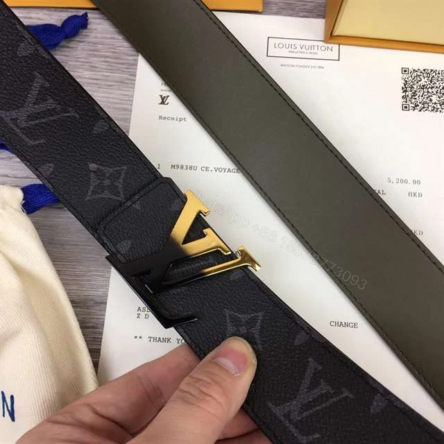 View 3 of LOUIS VUITTON INITIALES 40MM REVERSIBLE MONOGRAM CANVAS BELT – B93
