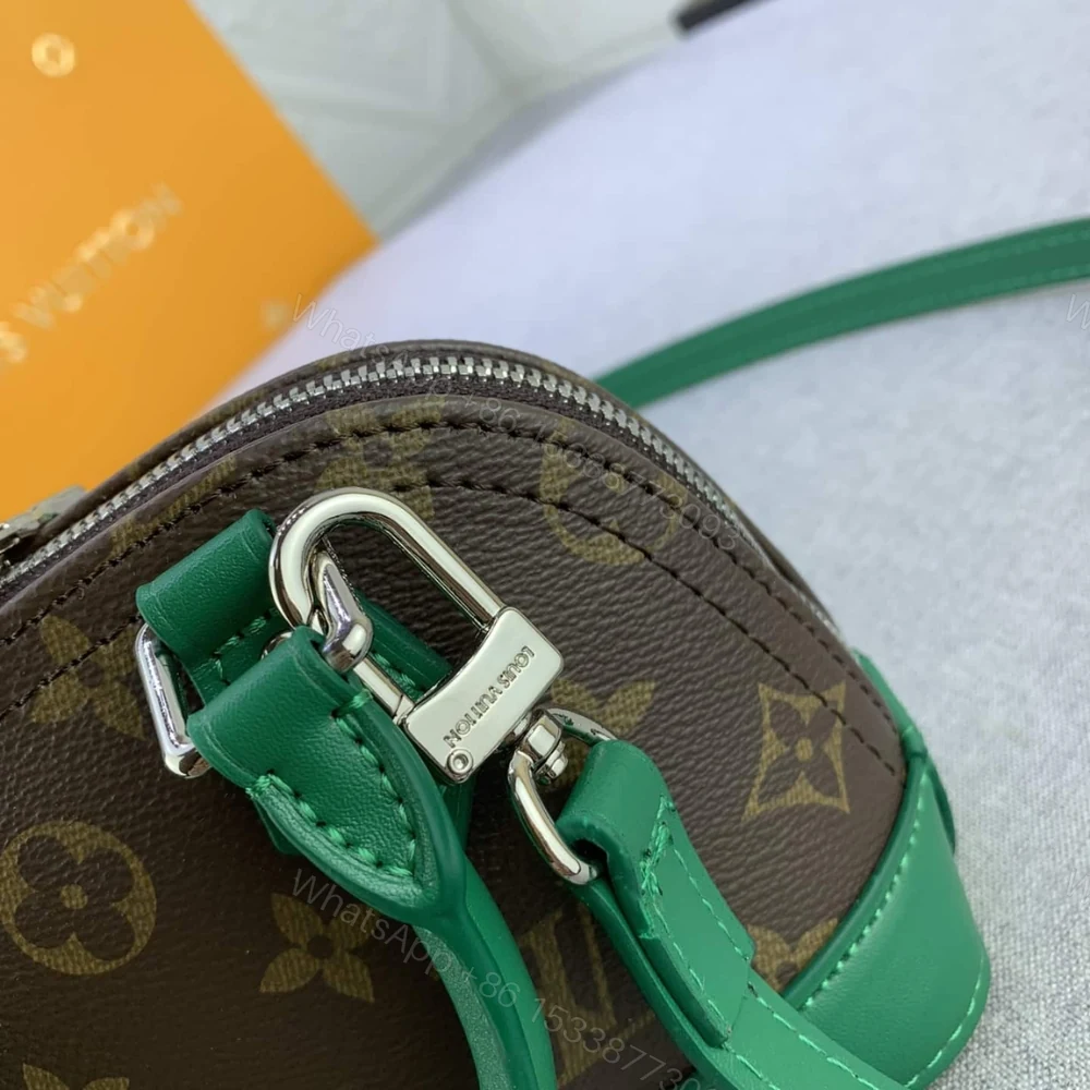 View 5 of Louis Vuitton Mini Alma Monogram Canvas Mix With Green 18Cm M83204