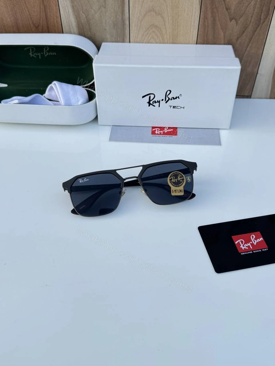 View 2 of First Copy RayBan 04 Brown Black Sunglasses