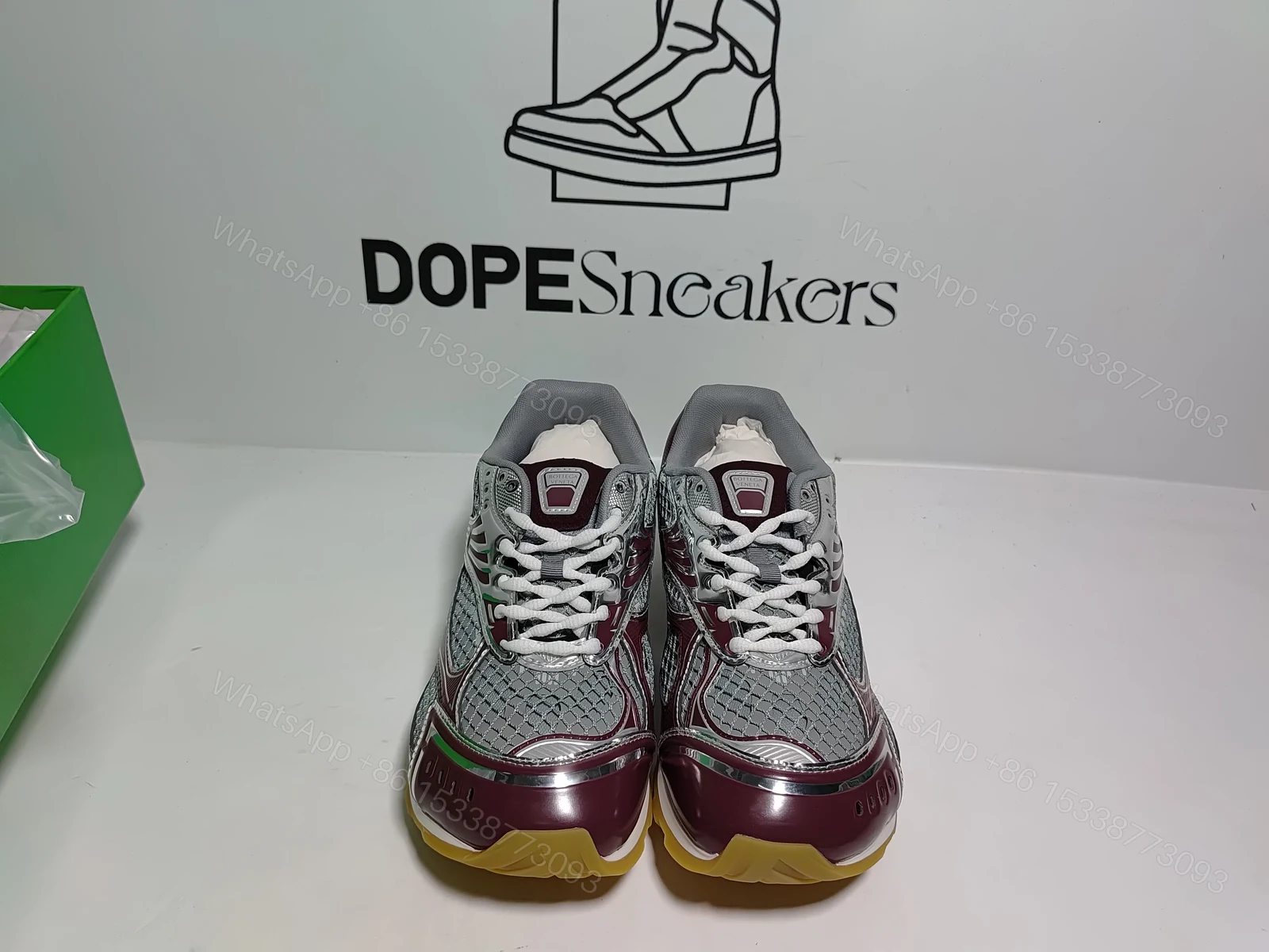 View 8 of Bottega Veneta Orbit Wine Red Reps
