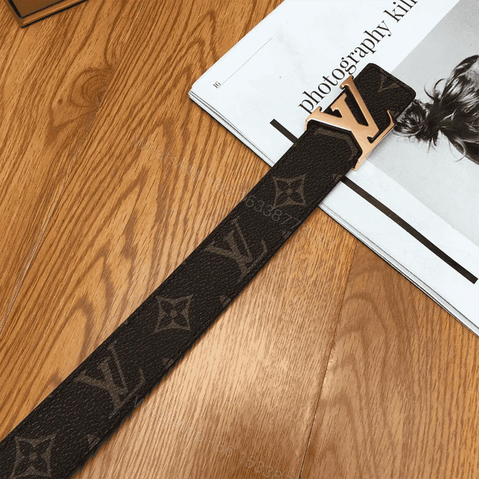 View 6 of LOUIS VUITTON BELT LV INITIALES REVERSIBLE MONOGRAM ROSE POUDRE – B33