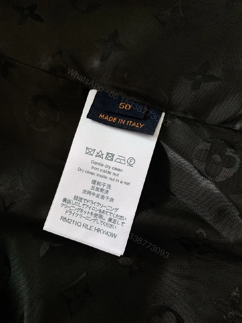 View 9 of Noir Denim Monogram Jacket: Luxury-Utility, Modern Heritage