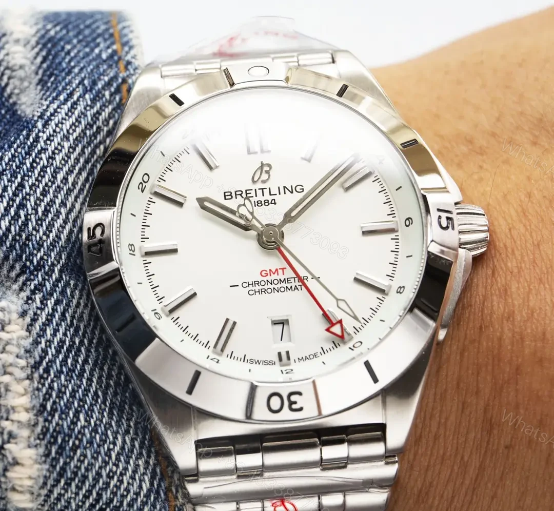 View 4 of Breitling Chronomat GMT 40 White Replica Steel Bracelet 40MM Premium A32398101A1A1