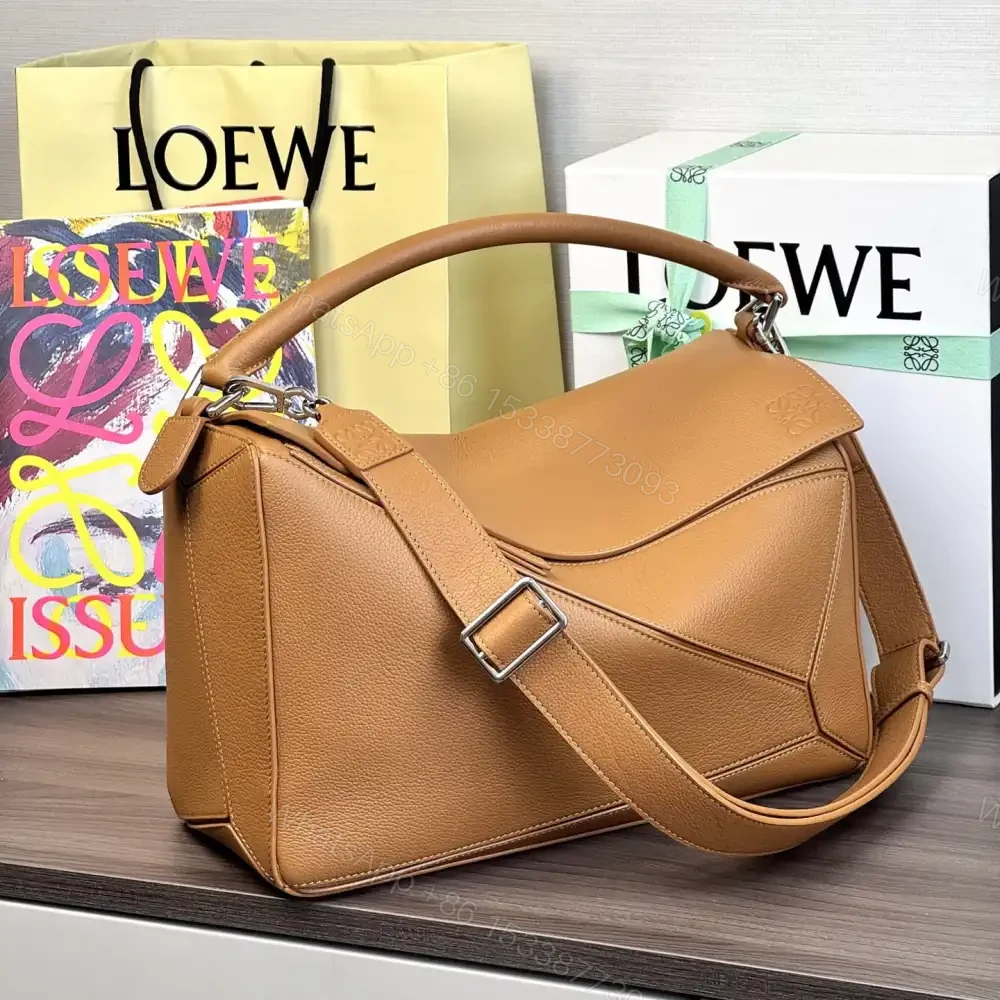 View 2 of 高仿Loewe*Puzzle系列6518小牛皮斜挎包峽谷棕大號免檢版