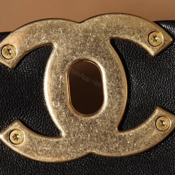View 10 of 高仿Chanel*19Bag系列小羊皮口蓋包黑色XS免檢版