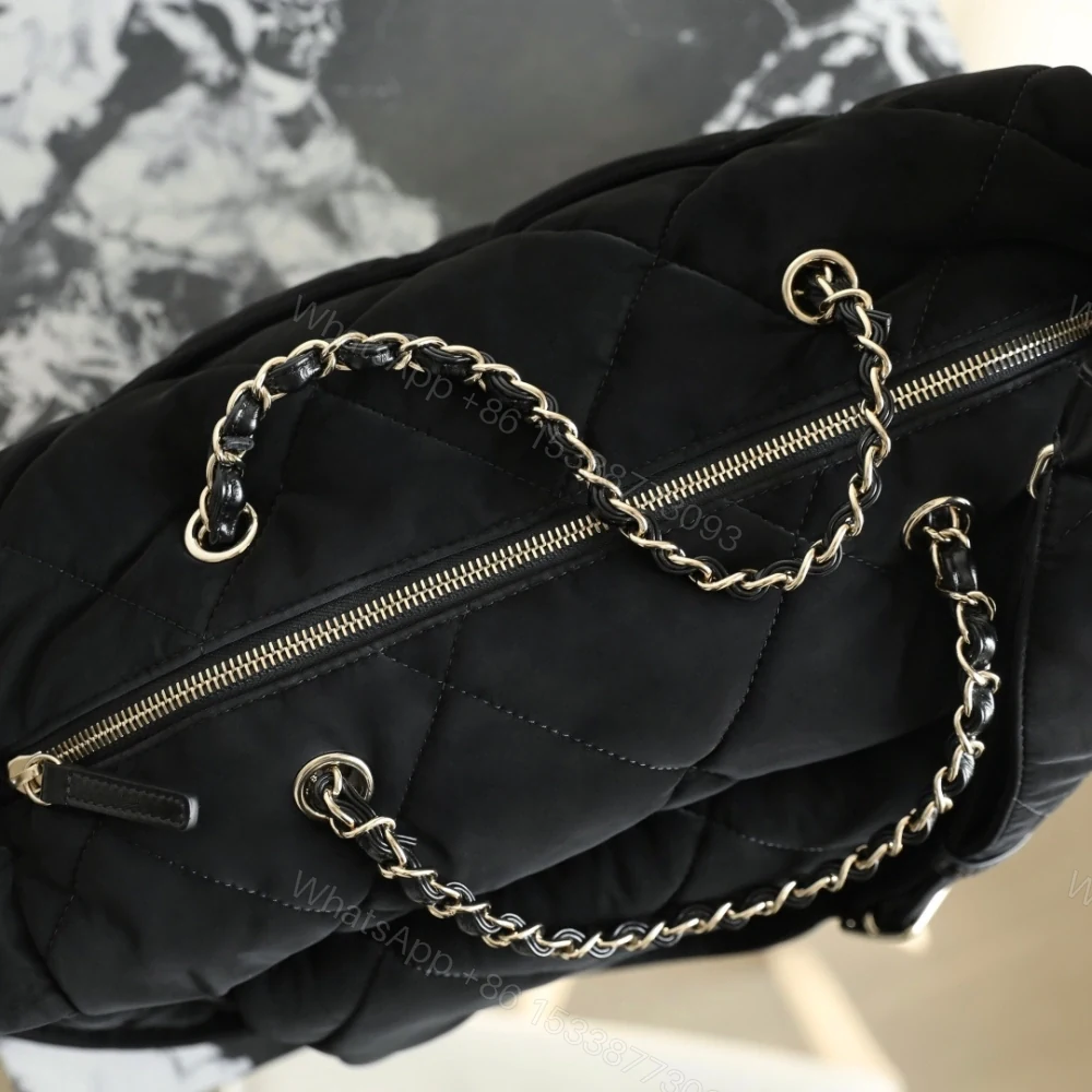 View 6 of 高仿Chanel*25N系列AS5055絲絨單肩包黑色免檢版