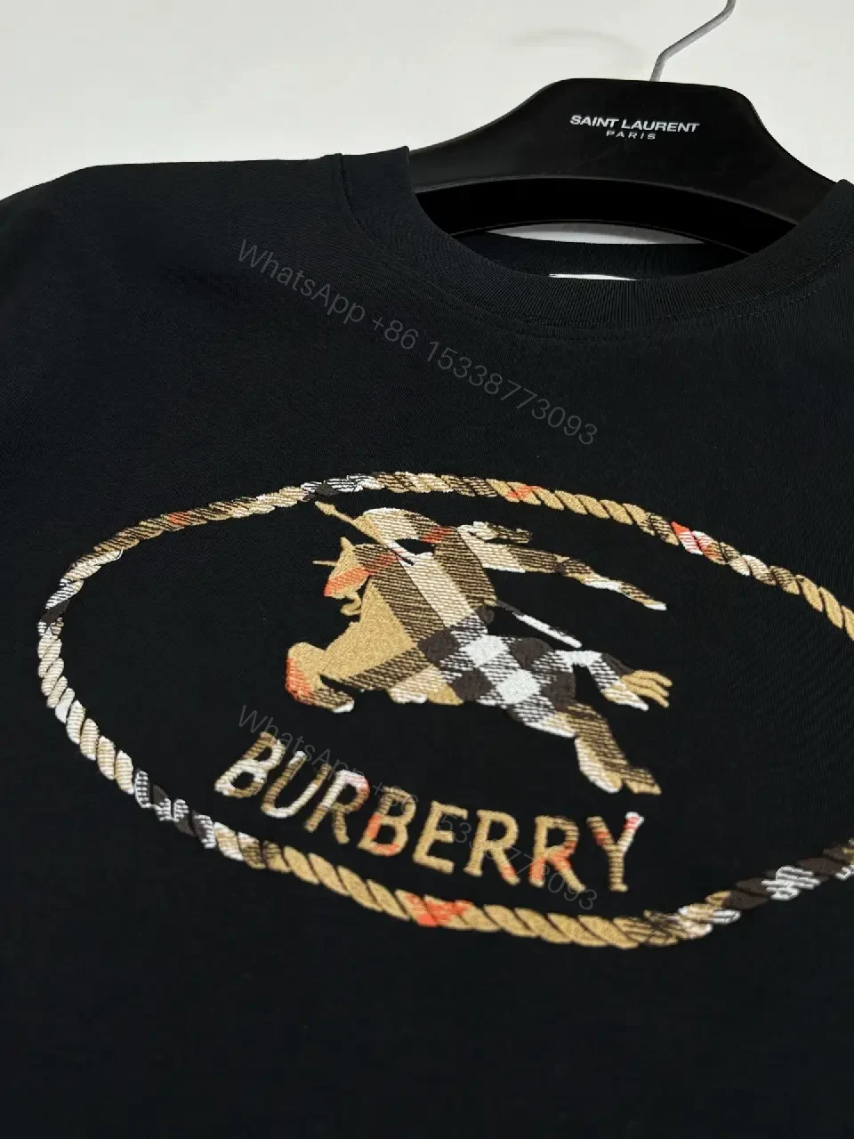 View 5 of Black Crest Graphic Tee – Premium Cotton Blend Modern Streetwear