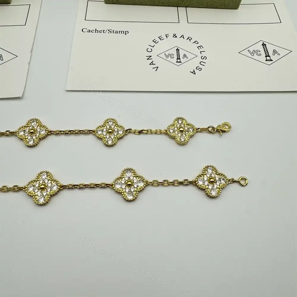 View 5 of 高仿首飾VanCleef&Arpels*RA41400五花滿鑽黃金手鏈