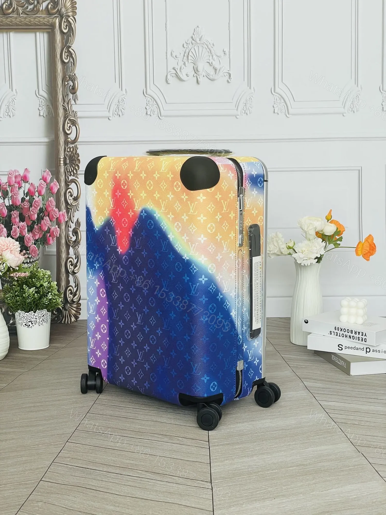 View 4 of Louis Vuitton Horizon 55 Multicolor Monogram Sunset canvas