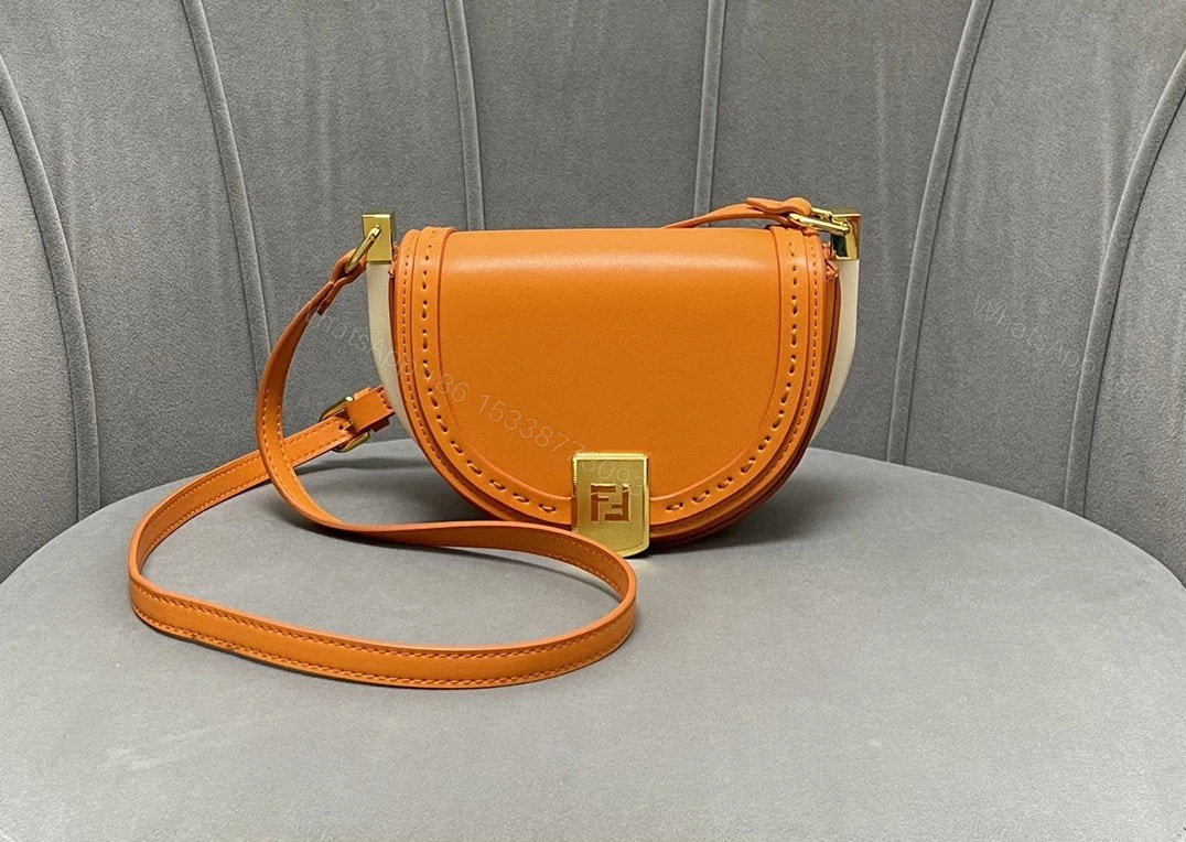 View 6 of Fendi Moonlight Clementine Orange Satchel Crossbody Bag