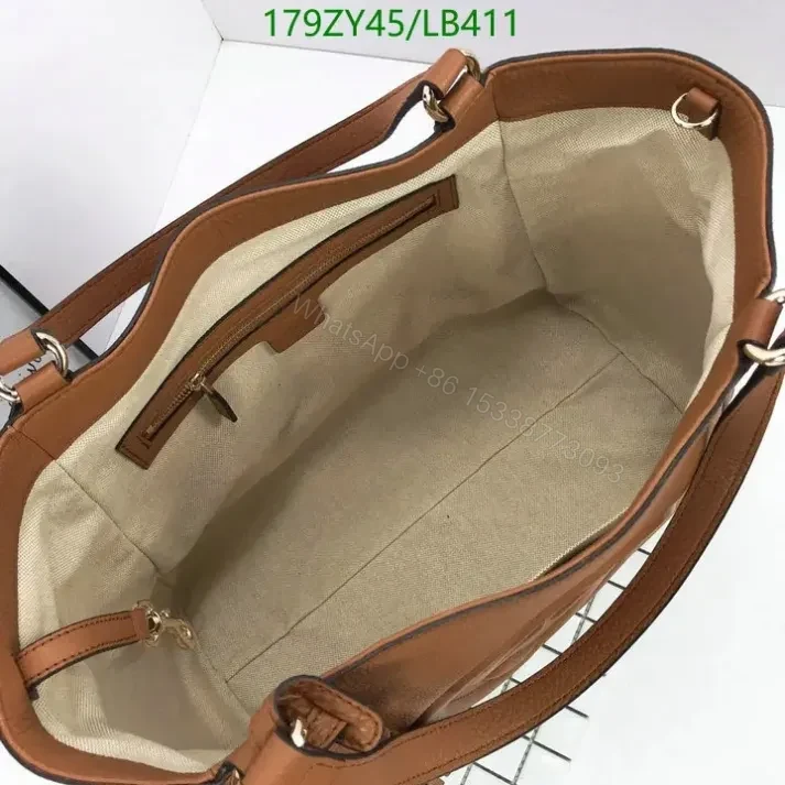 View 6 of Gucci Soho Brown Leather Shopping Bag Replica LB41126 – Premium 1:1