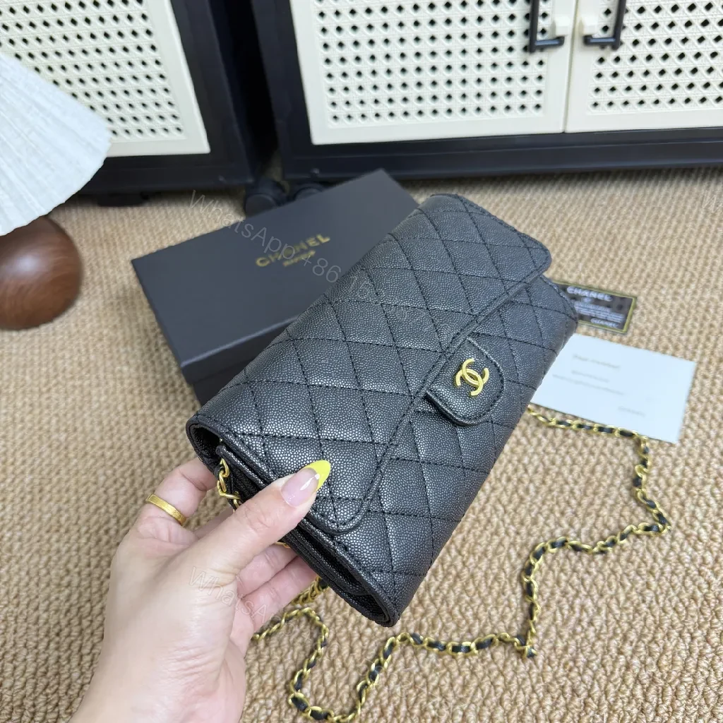 View 5 of Quilted Leather Wallet on Chain — Luxe Everyday Chic