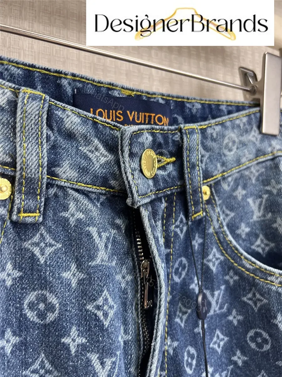 View 5 of Louis Vuitton Monogram Print Straight-Leg Jeans