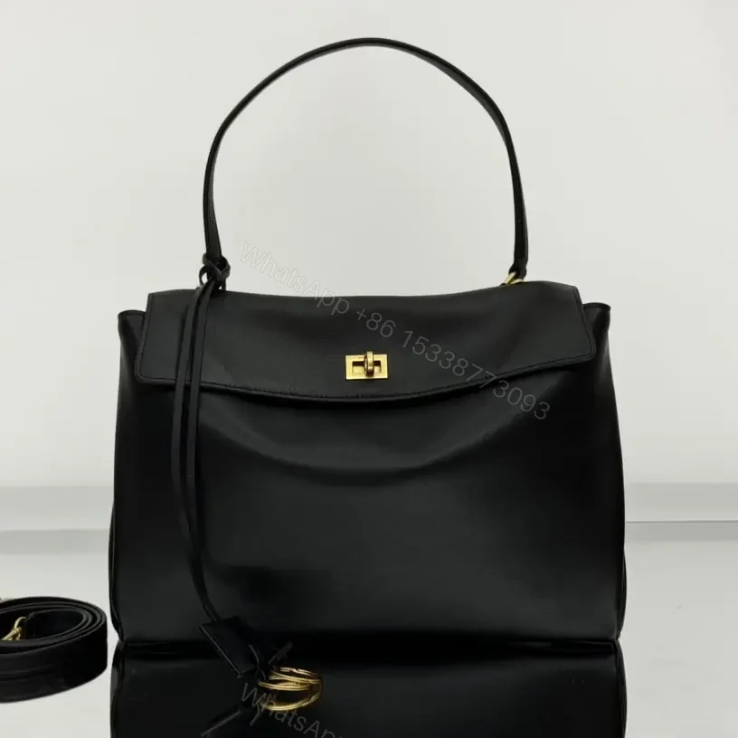 高仿Balenciaga*Rodeo系列V41000小牛皮手袋黑金中號免檢版 — view 1