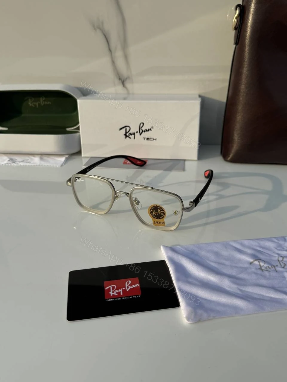 First Copy RayBan 06 White Black Luxury Sunglasses Premium UV Protected Eyewear — view 1