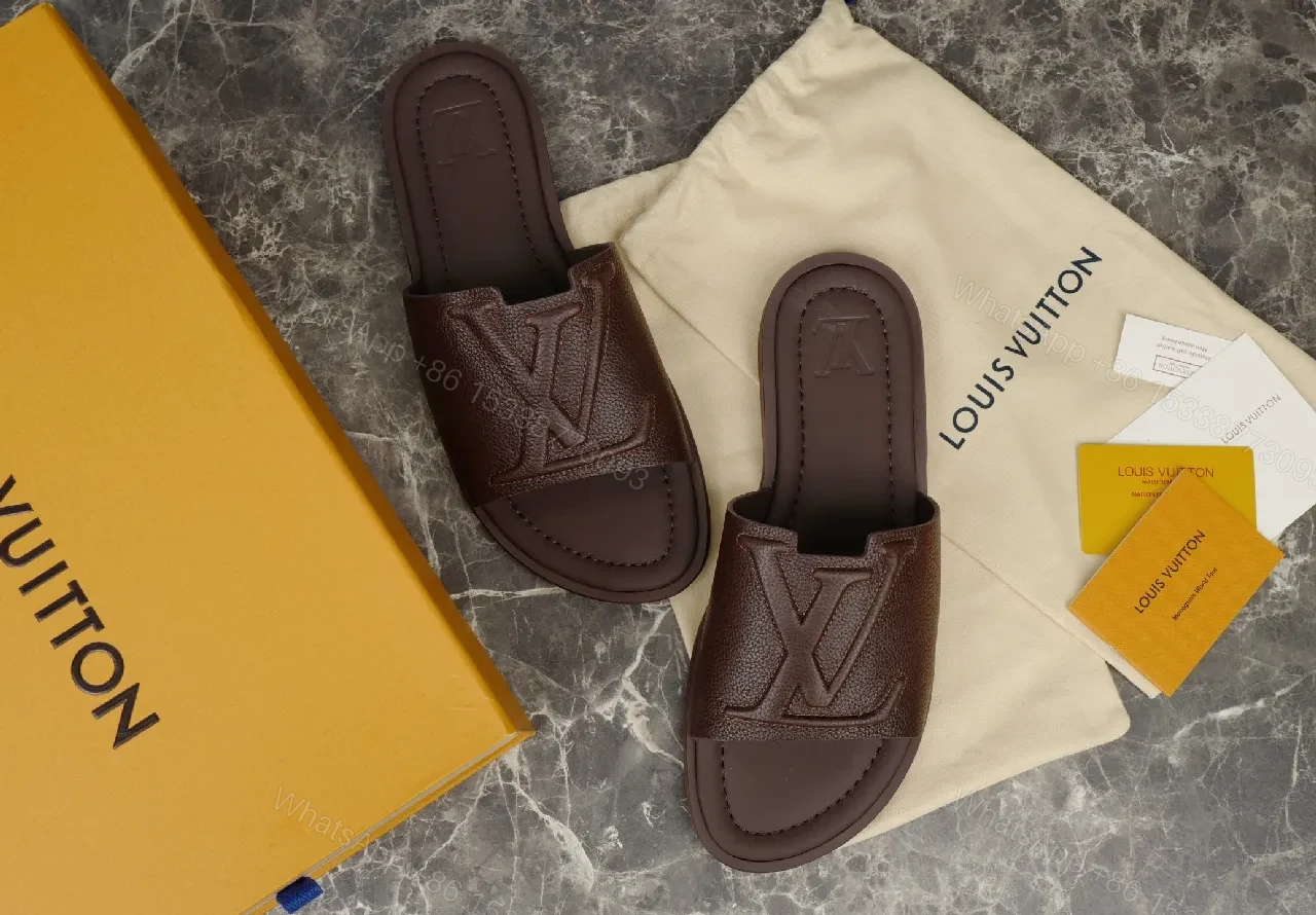 View 4 of Brown Leather Slide Sandals – All-Day Comfort, Subtle Luxury
