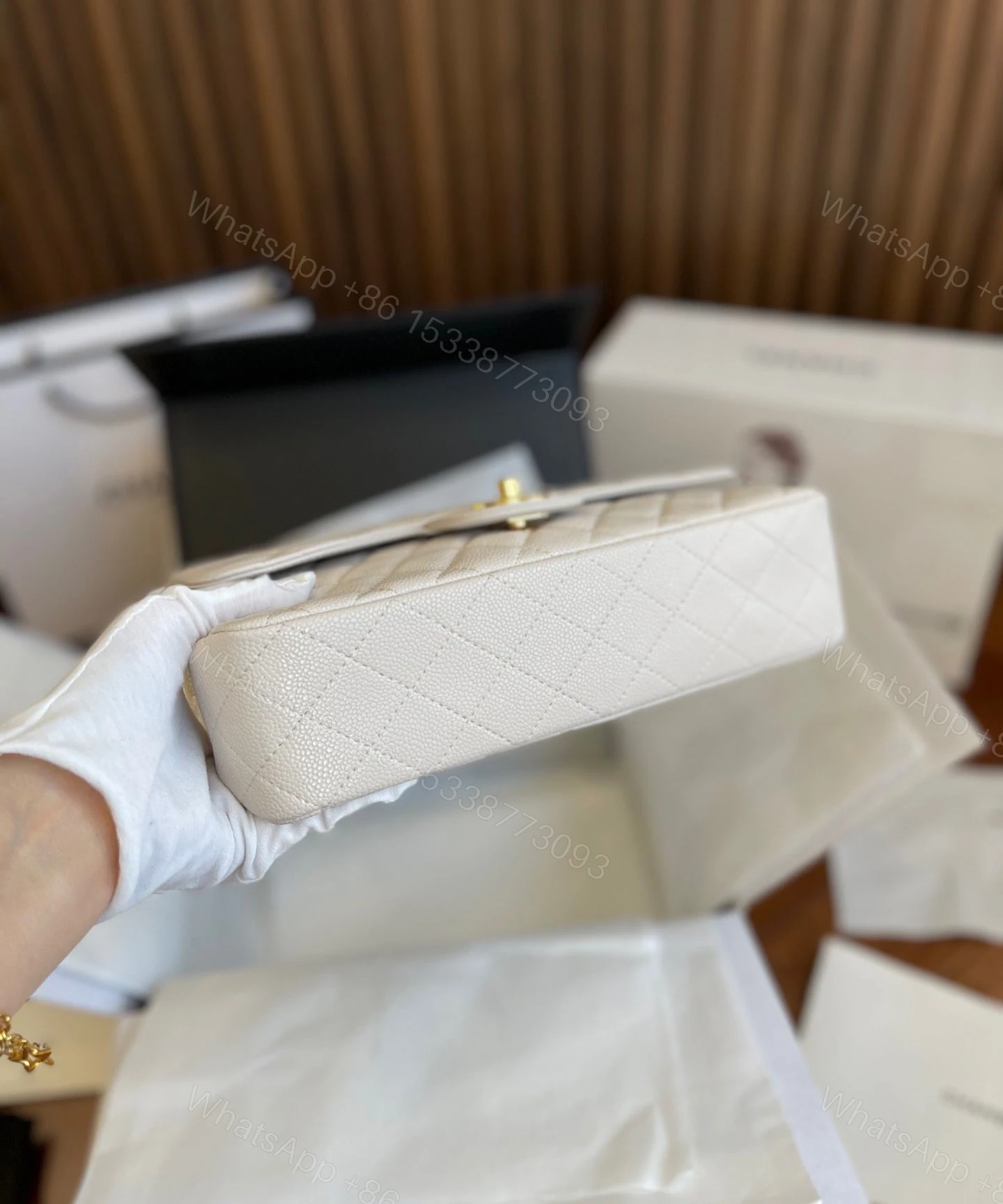 View 6 of Chanel Mini Flap Bag Calfskin