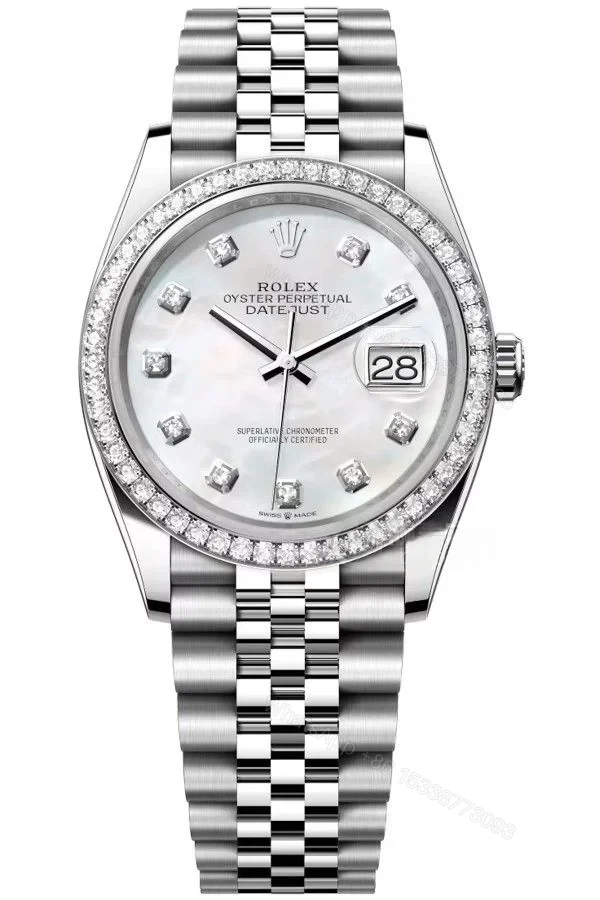 Rolex Datejust M126284RBR-0011 1:1 Replica Mother of Pearl Diamond Dial Jubilee 36MM 3235 Movement Super Clone Watch — view 1