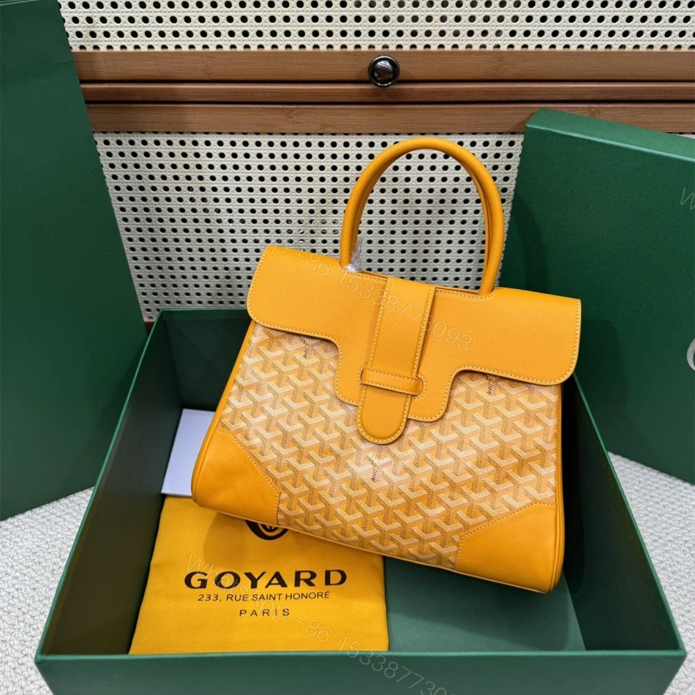 View 3 of 高仿Goyard*SAIGOC5手提托特包雙拼黃色大號免檢版
