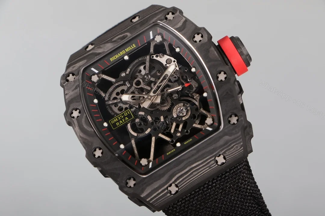 View 5 of Richard Mille RM35-01 NTPT Carbon Fiber RMUL3 White Gemstone Suspension Watch