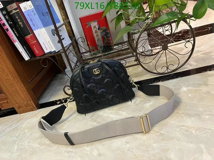 View 2 of Fake Gucci GG Matelassé Green Leather Bag PZK456