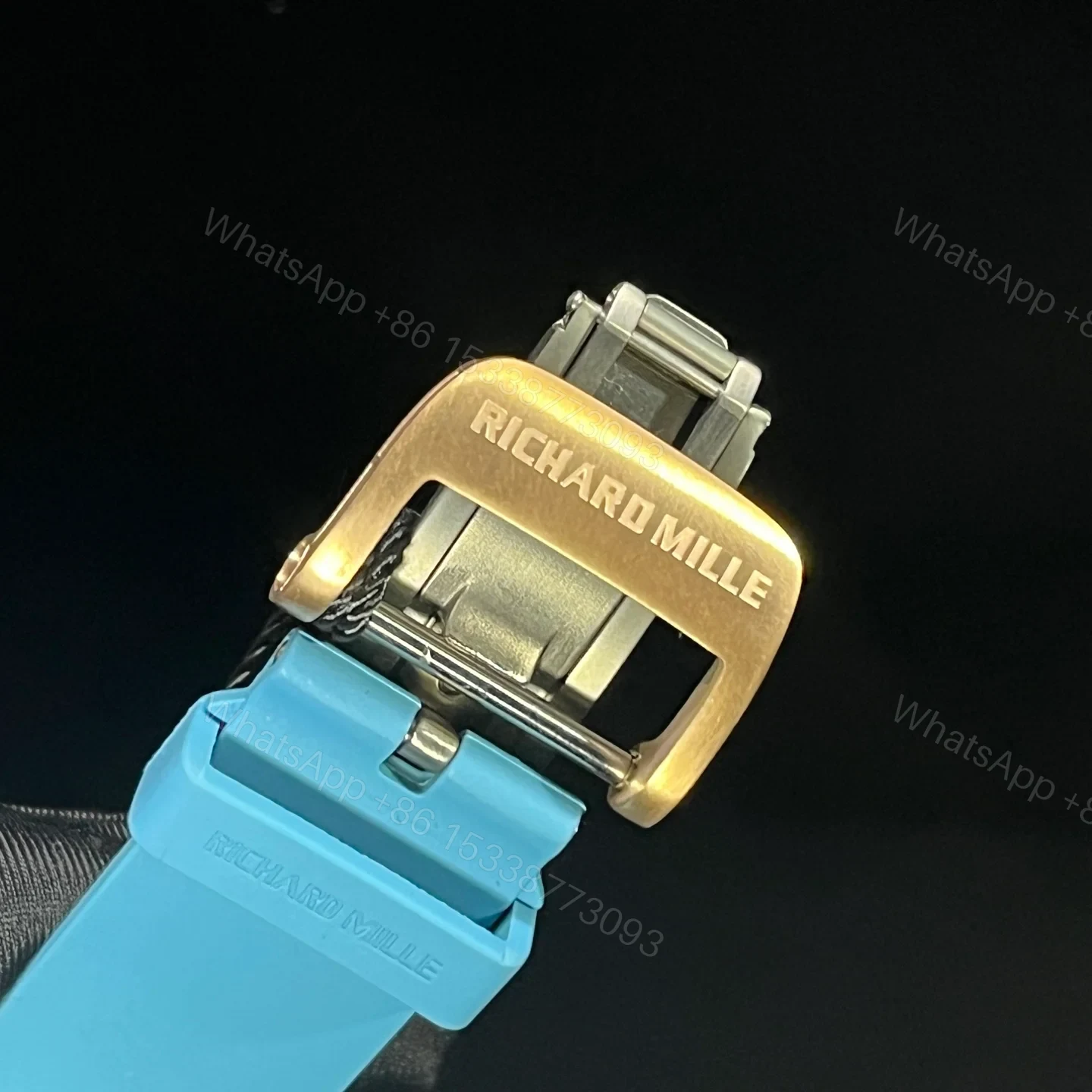 View 9 of Richard Mille RM010 Titanium Skeleton Automatic Light Blue Strap Watch RM010-TI-LB