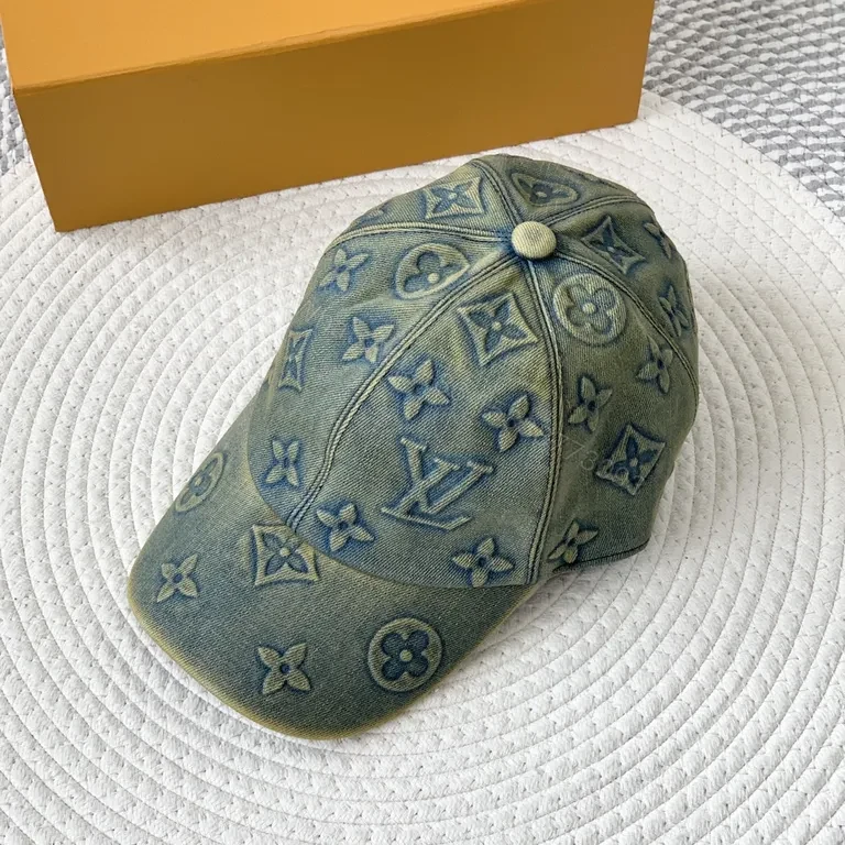 View 4 of Louis Vuitton Monogram Textured Cap - Luxe, Packable, Adjustable Fit