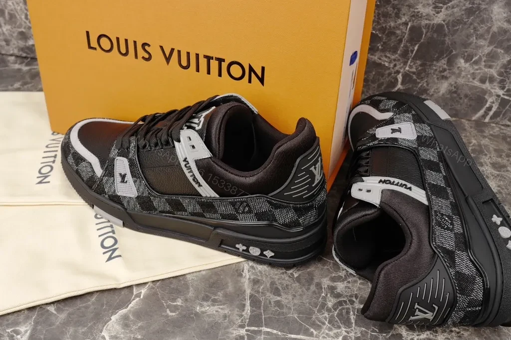 View 6 of Black Leather + Suede High-Tops + Modern Luxury + Signature LV Detailing + Sneakers