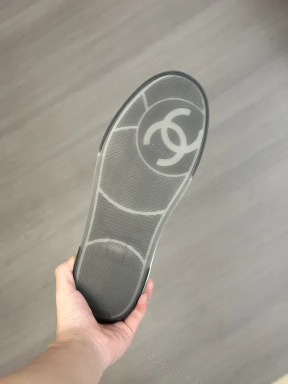 View 4 of White Leather Sneaker: Chanel-Inspired, Subtle Contrast, Luxury Comfort
