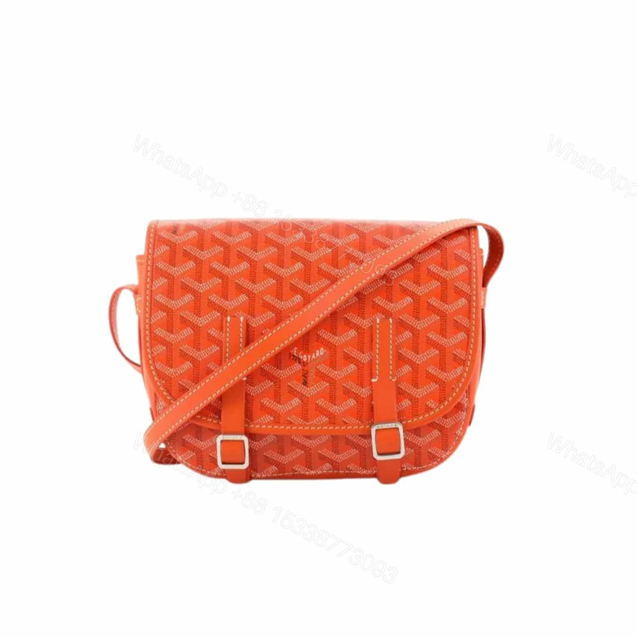 GOYARD GOYARDINE BELVEDERE PM MESSENGER BAG ORANGE 21CM — view 1