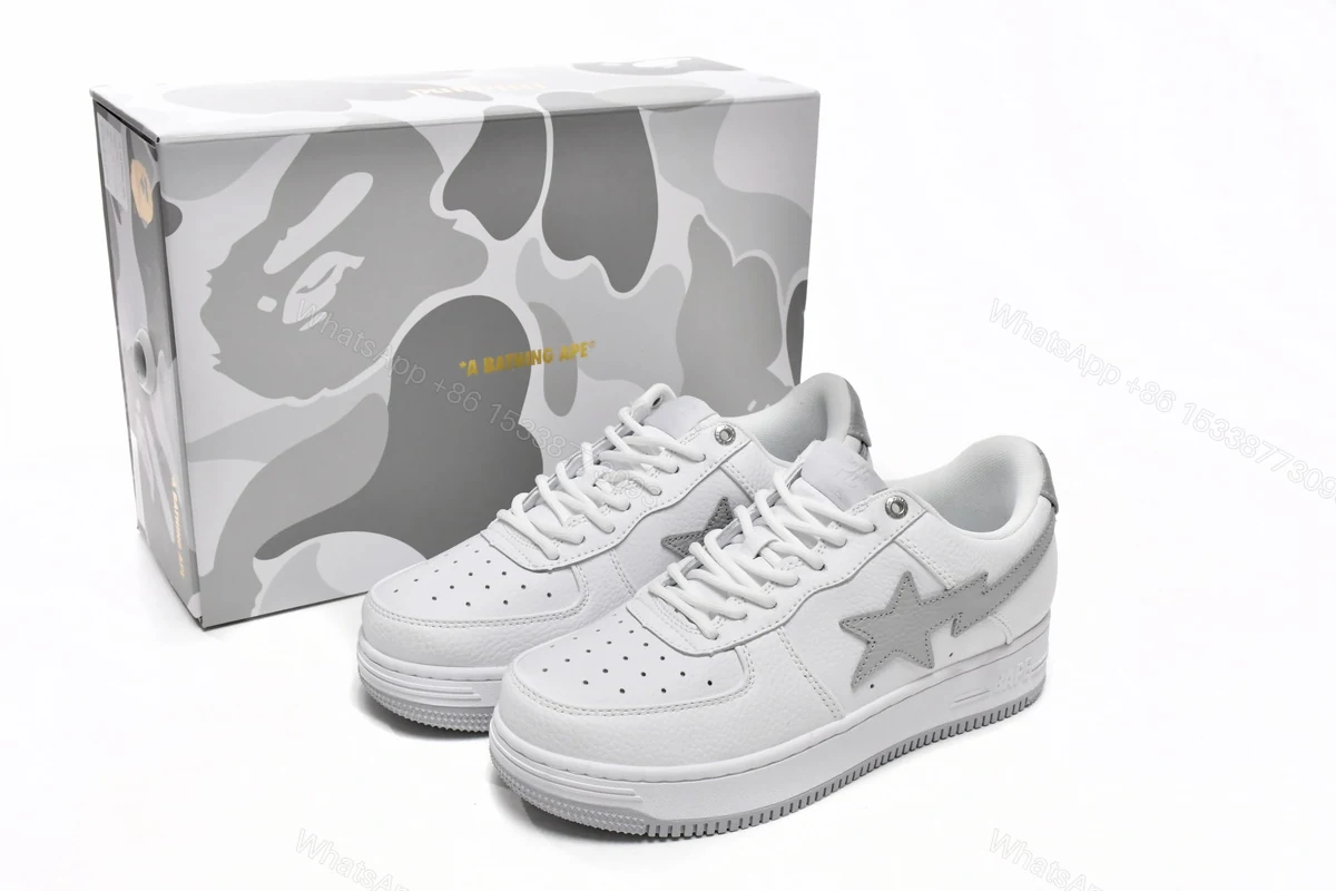 Cheap Bape Sta Low White Grey 1H73-191-921 — view 2