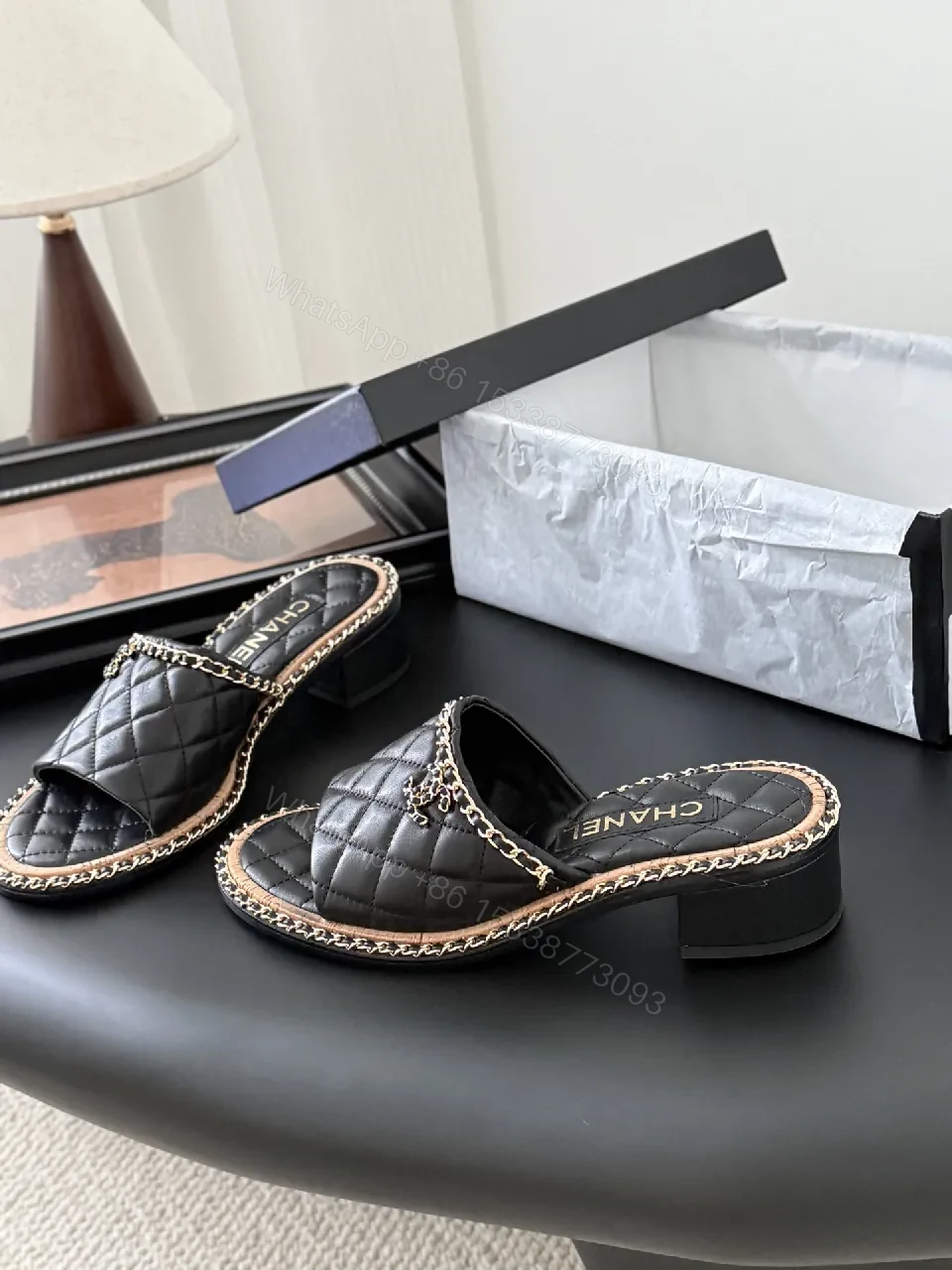 View 4 of Quilted Leather Sandals: Luxe Chanel-Style Comfort