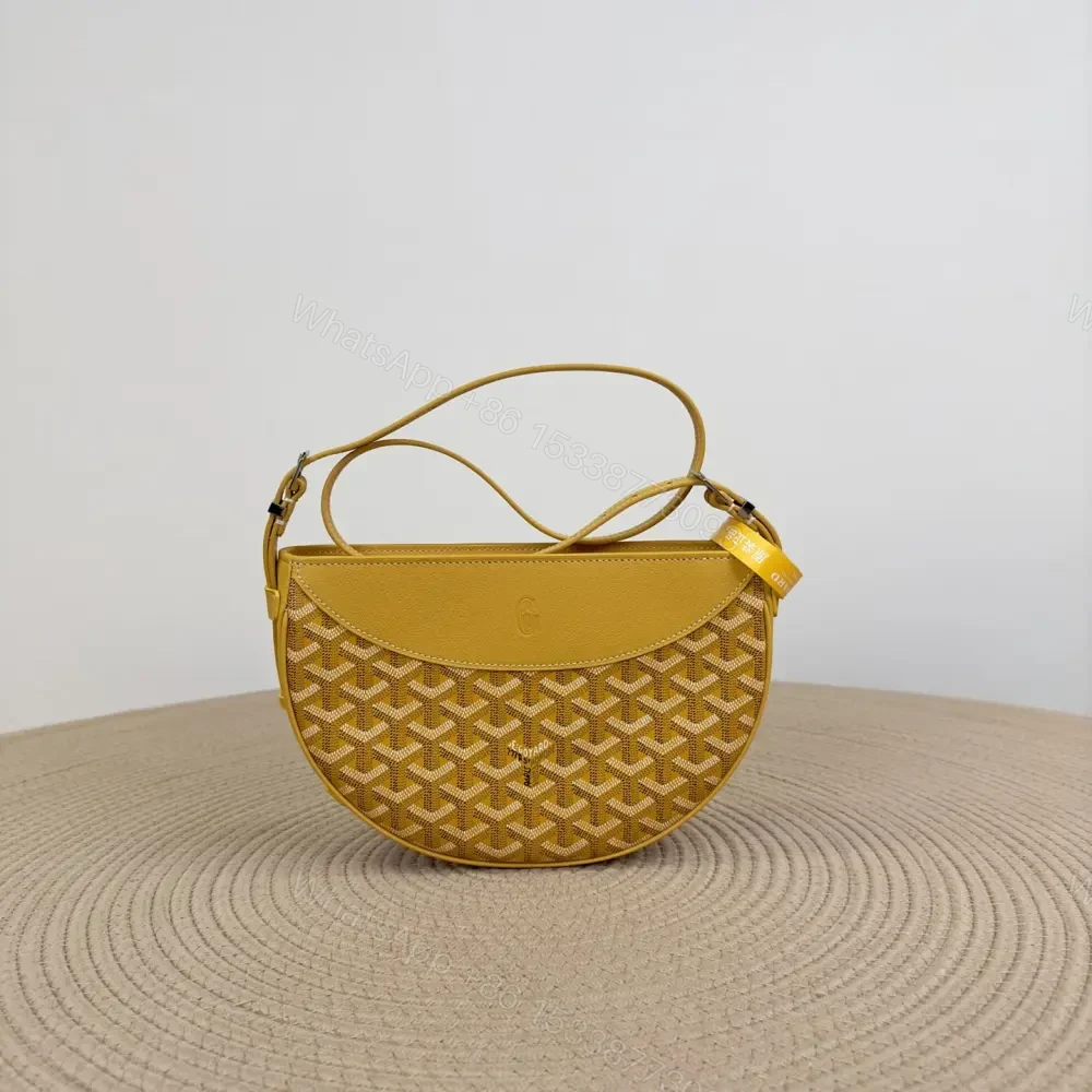 高仿Goyard*08CL08P單肩半月包黃色免檢版 — view 1
