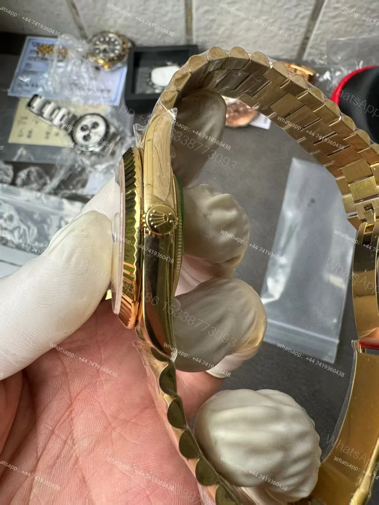 View 8 of Rolex Day-Date M228238-0042 1:1 Replica Gold White Dial 40MM 3255 Movement Presidential Bracelet Super Clone Watch