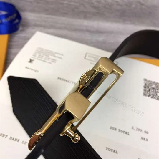 View 8 of LOUIS VUITTON EPI LEATHER LV TWIST 40MM BELT M0068W BLACK – B138