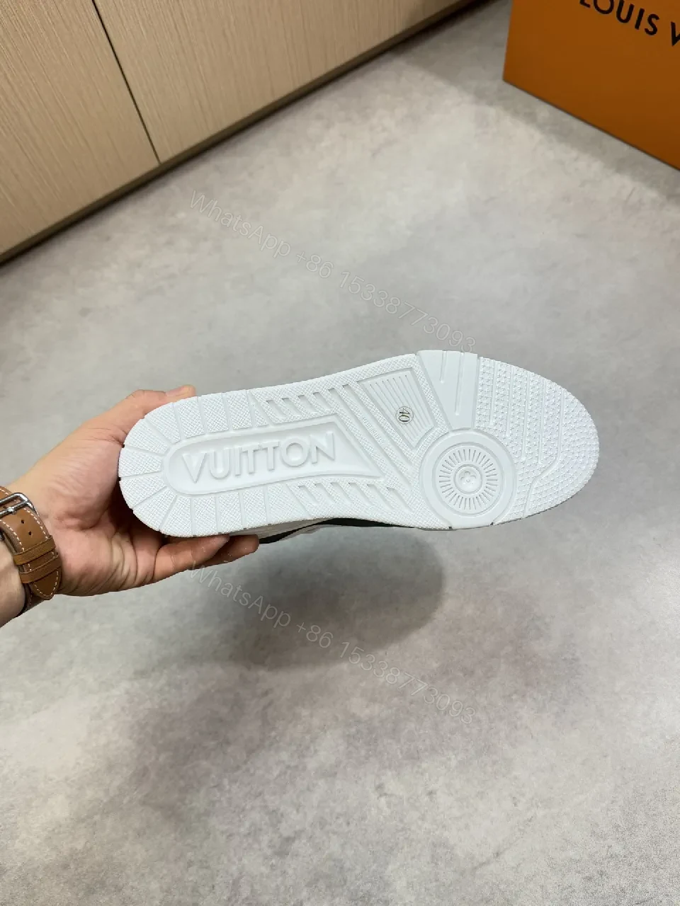 View 6 of White Mesh + Leather High-Top + Designer-Inspired + Comfort Tech Sneaker