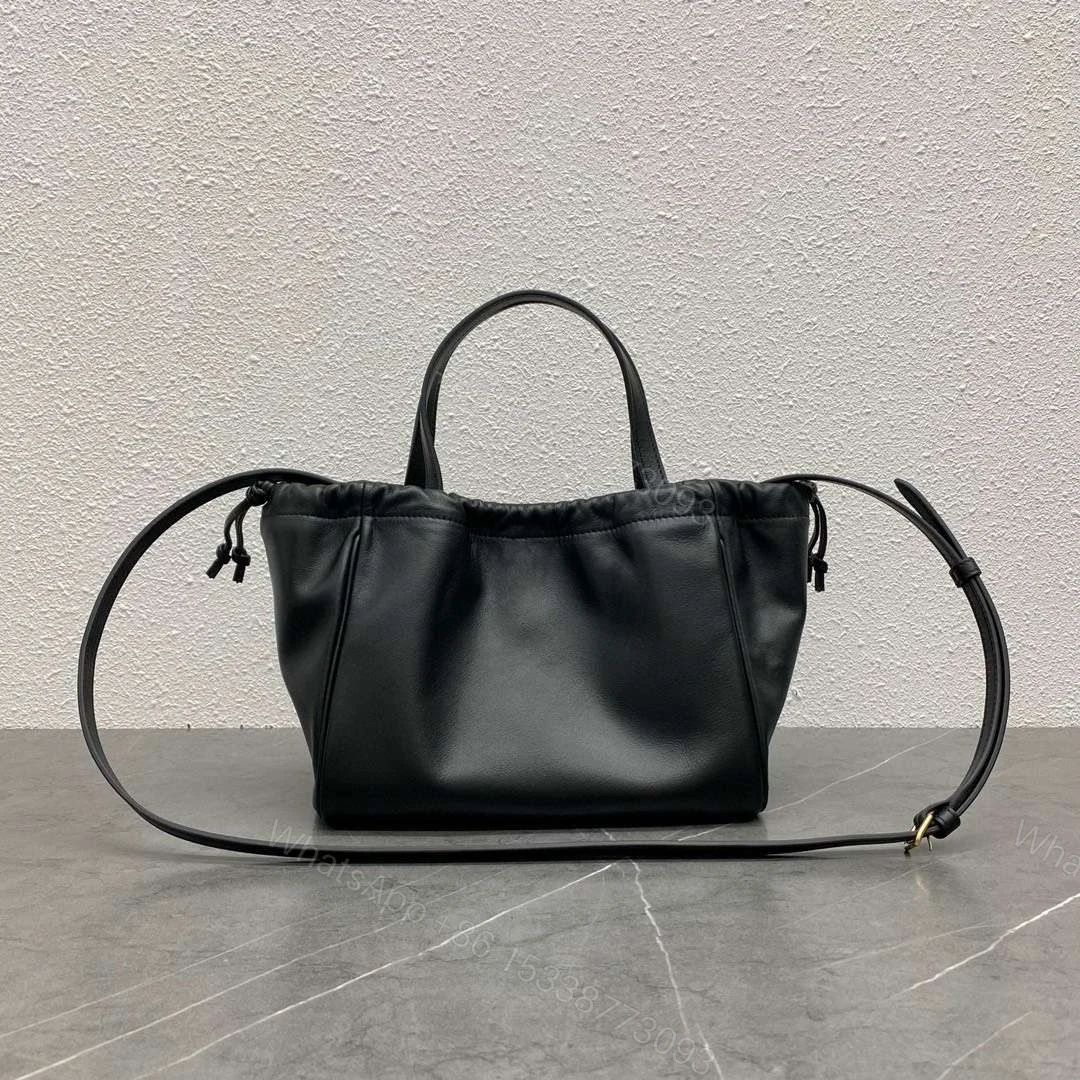 View 3 of Celine Cabas Black Handbag Soft Leather 22x17x15cm