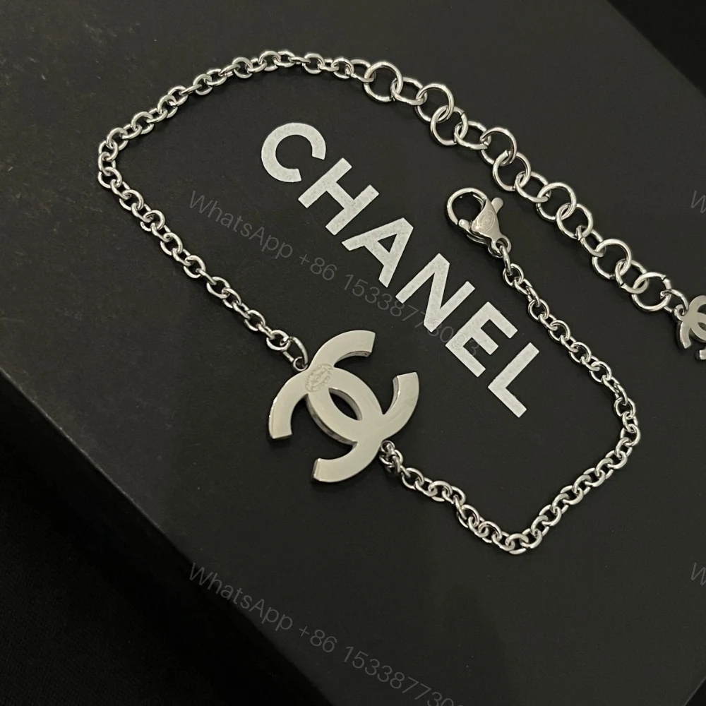 View 5 of Chanel Cc Logo Chain Bracelet Silver