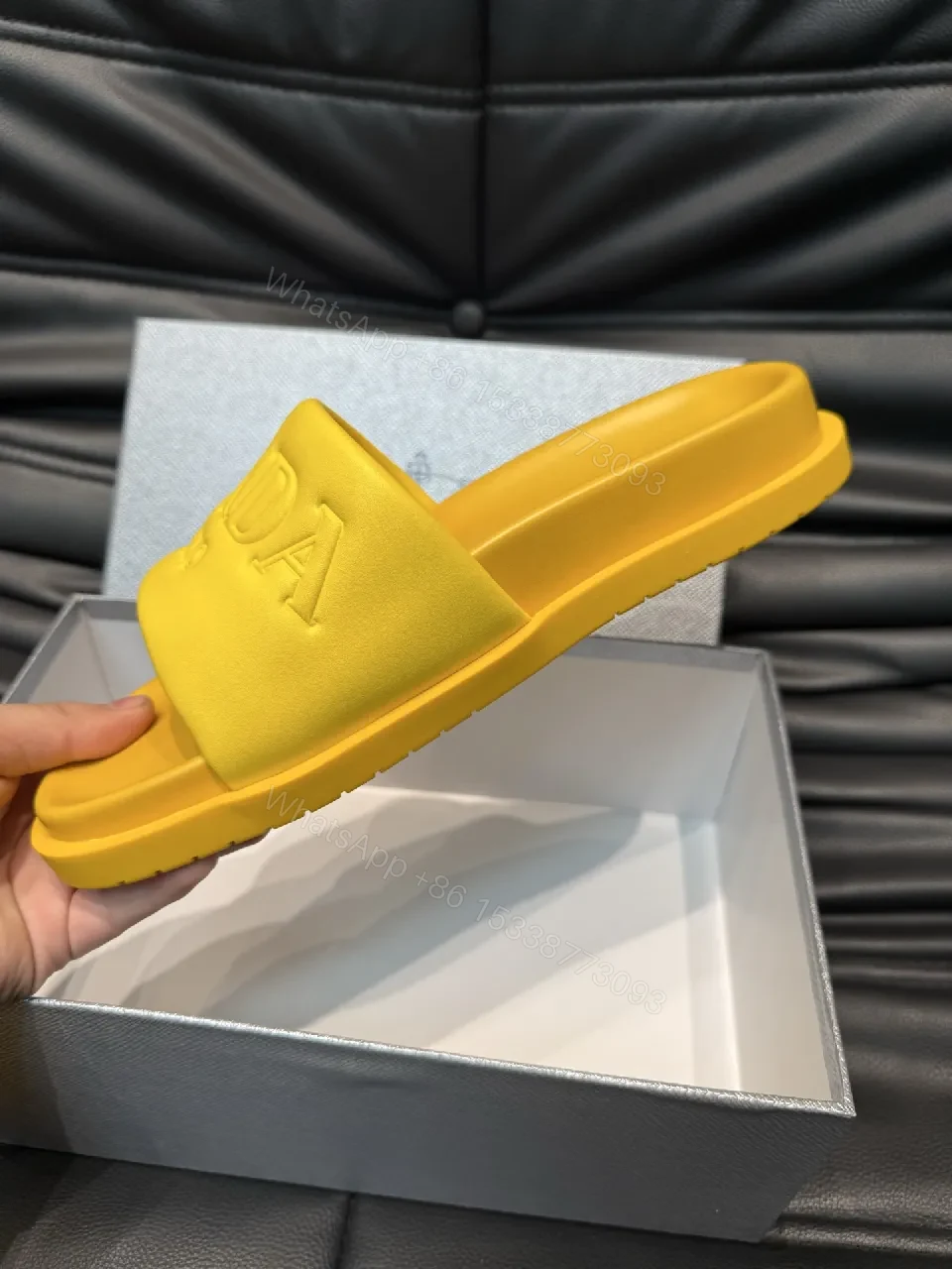 View 9 of Vivid Yellow Slide Sandals – Minimalist Luxury Comfort