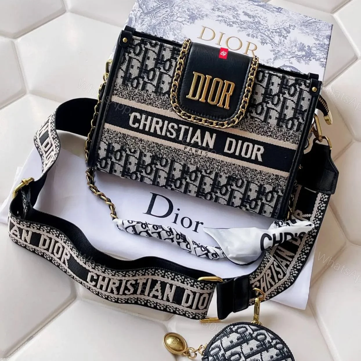View 4 of FIRST COPY CHRISTIAN DIOR CAMP MULTI ACCESSORIES SLING BAG