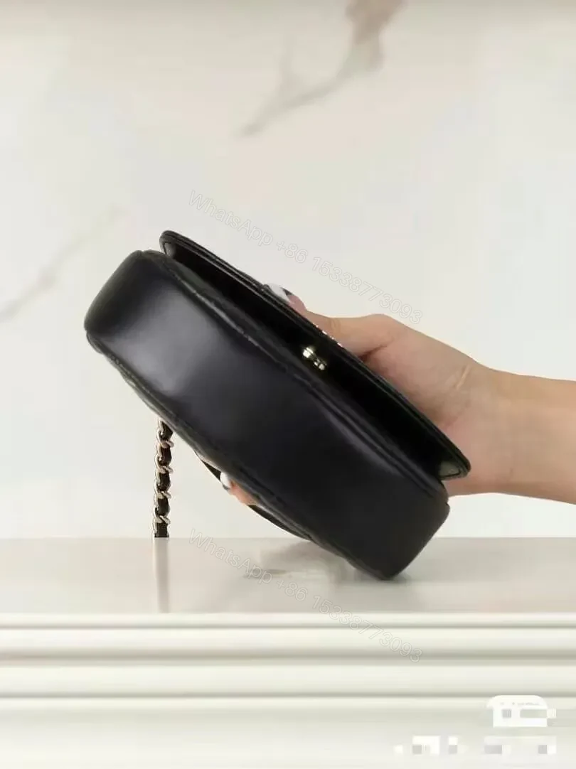 View 2 of Black Faux Leather Quilted Crossbody: Modern Minimalist Chic
