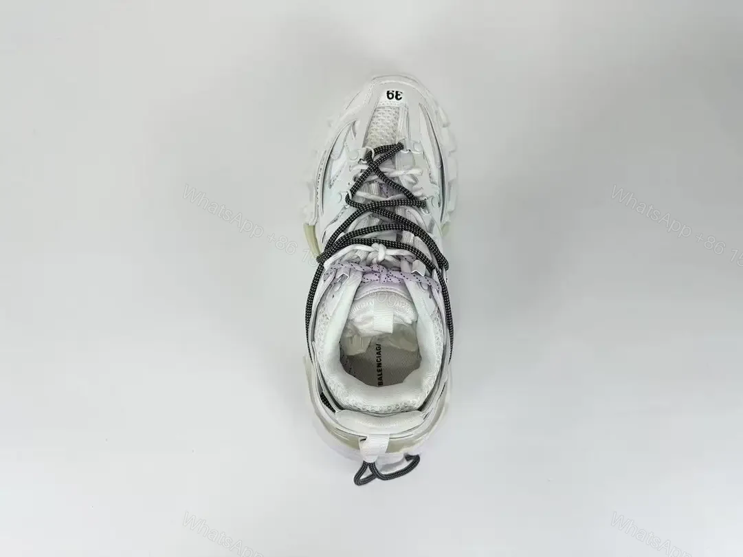 View 2 of White Leather Sculpted-Sole Luxury Sneaker, High-Impact Style
