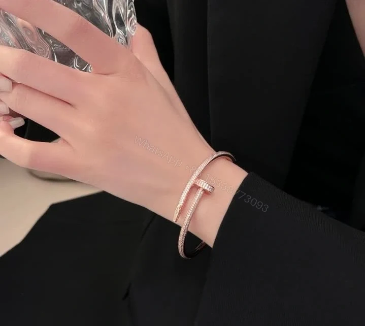 View 4 of Cartier Juste un Clou Replica Full Pavé Bracelet