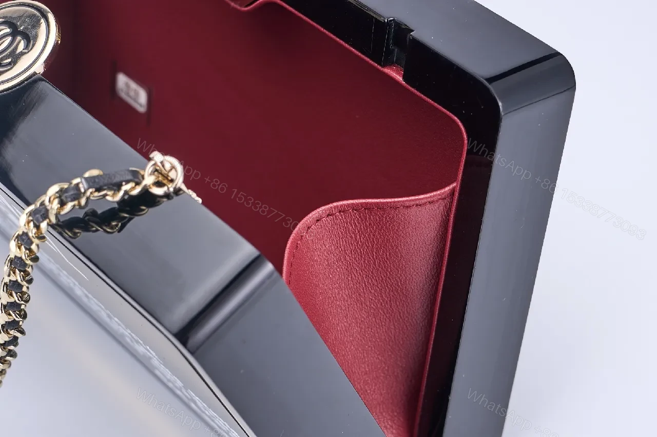 View 6 of Black & Gold Clutch: Modern Glam Luxury Evening Bag