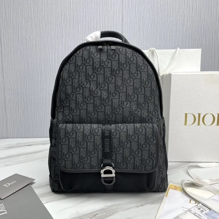 Monochrome Luxe Dior-Style Daypack: Structured Signature Texture — view 1