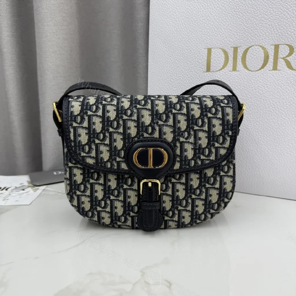 Monochrome Canvas Crossbody: Luxe Pattern, Gold Hardware — view 1