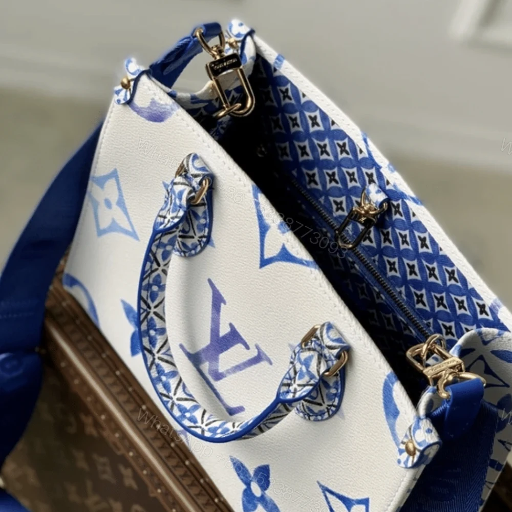 View 5 of Louis Vuitton Onthego PM Bag Blue 25Cm