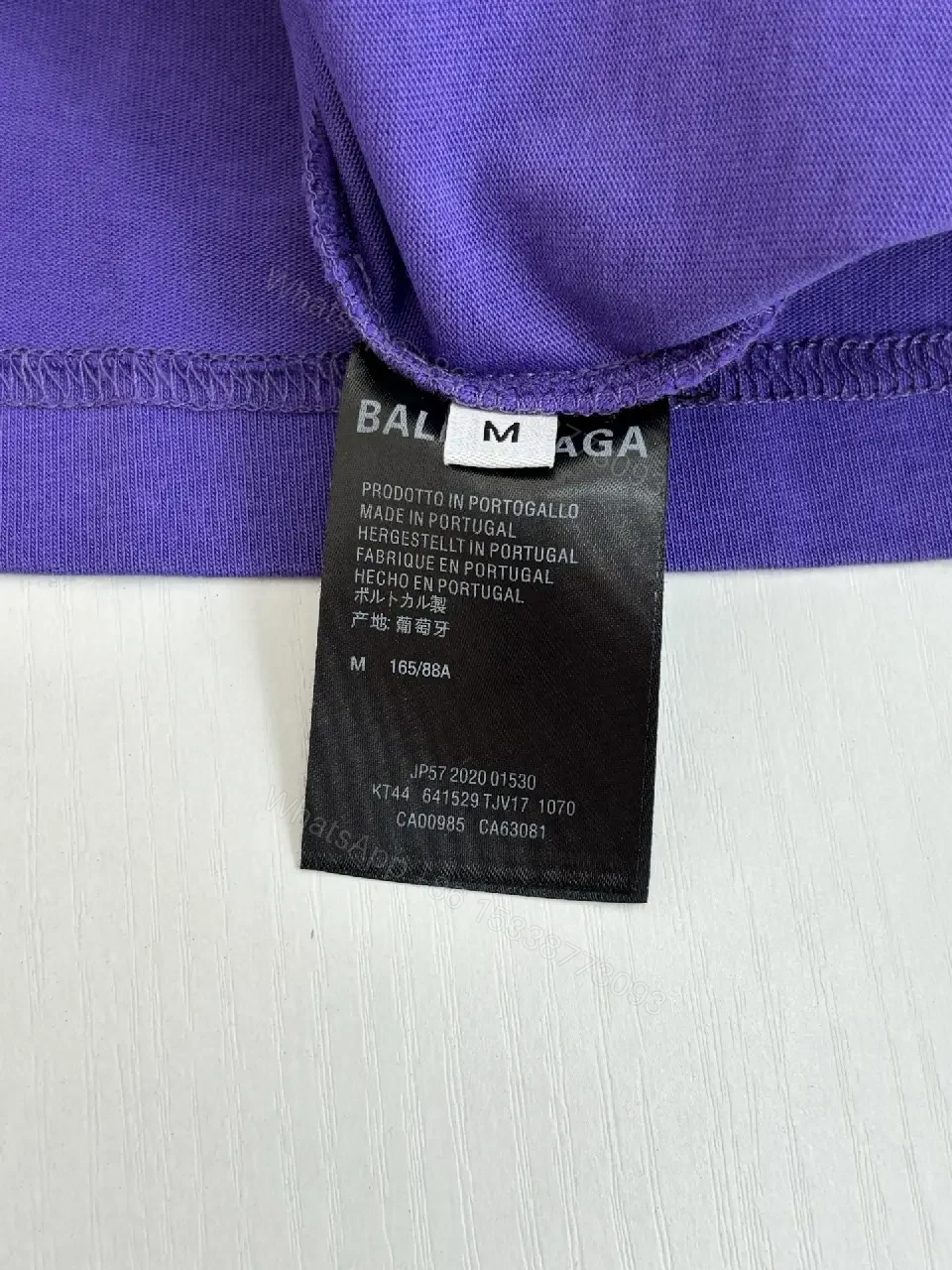 View 6 of Oversized Purple Logo Tee — Luxury Casual, Minimal Branding