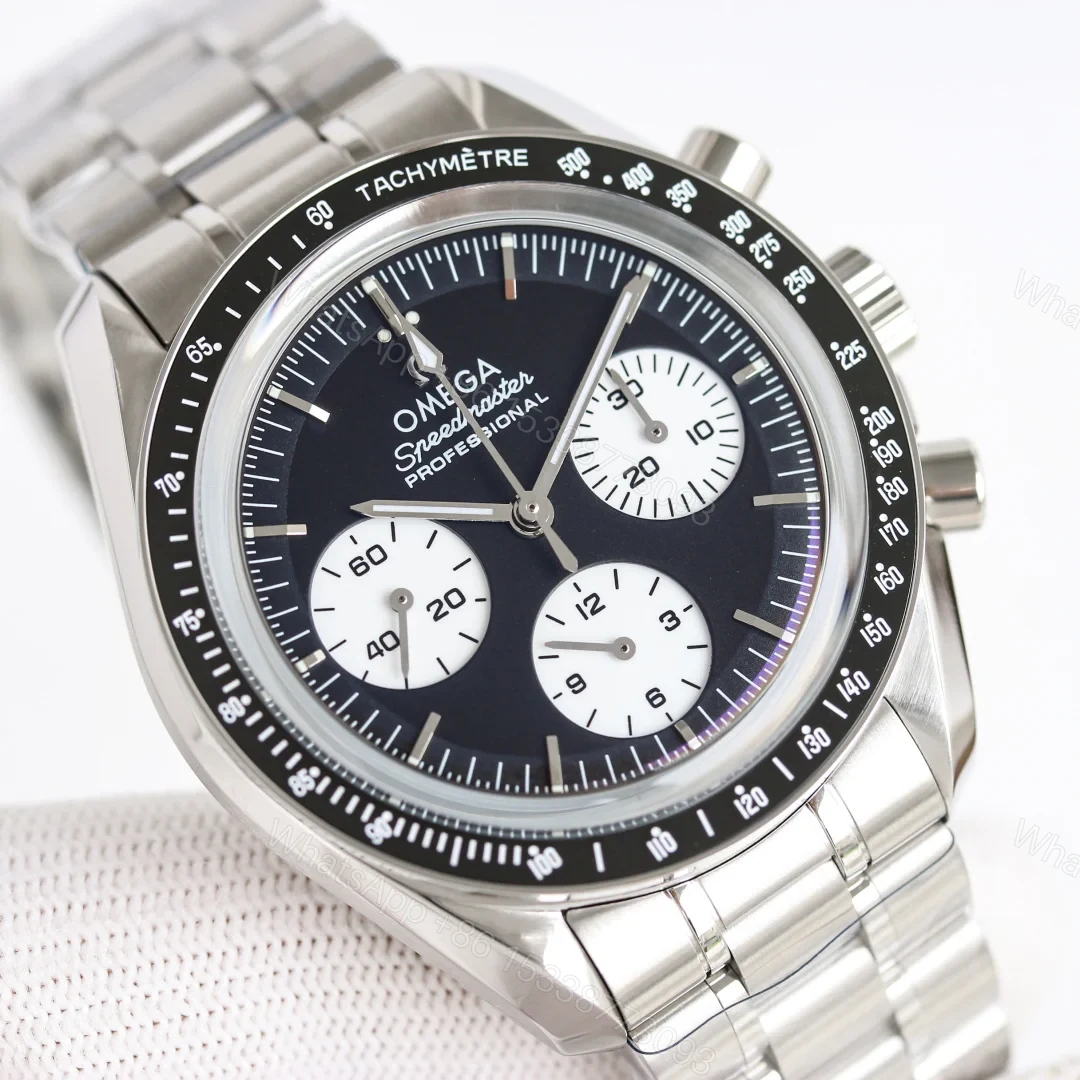View 4 of Omega Speedmaster Silver Replica 42MM Premium Steel Bracelet Moonwatch Edition OM-SP-SLV-STL-42